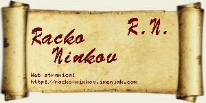 Racko Ninkov vizit kartica